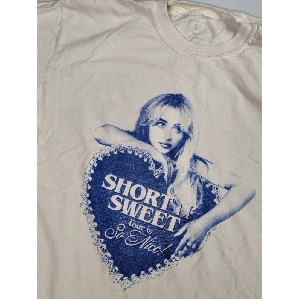 Sabrina Carpenter 2024 Short N' Sweet Tour Official Shirt With Dates Size L